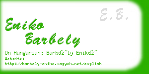 eniko barbely business card